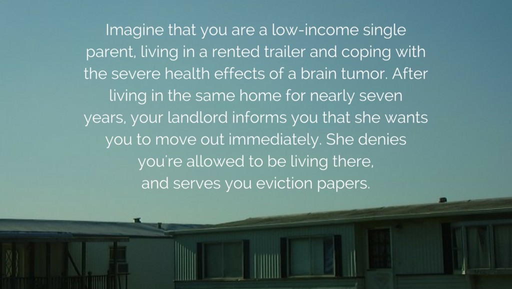 Low-income tenant faces illegal eviction