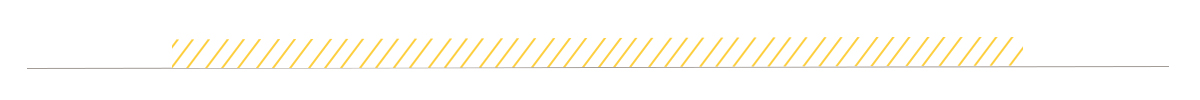 A white background features a horizontal line with diagonal yellow stripes running across it. The line is slightly tilted and parallel to a darker gray line below.