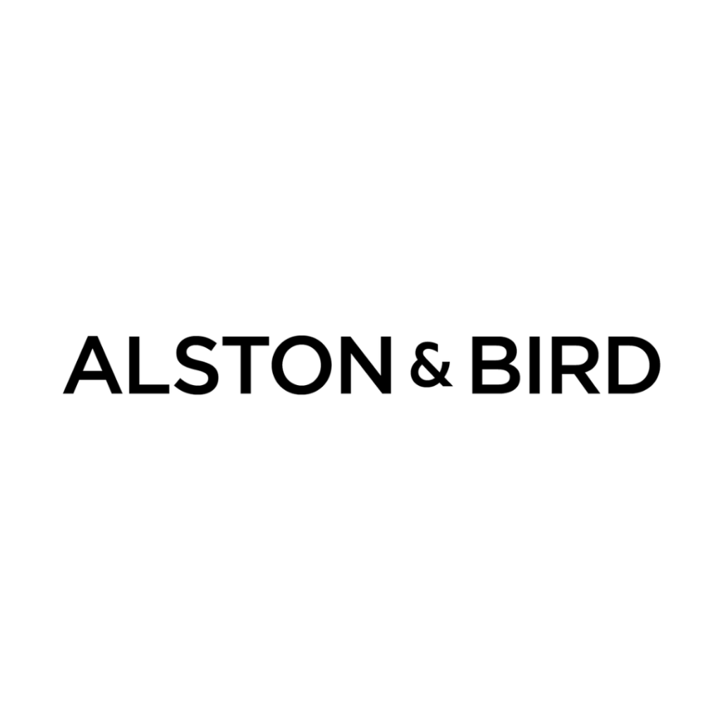 The image displays the words "ALSTON & BIRD" in bold, black, uppercase letters on a white background.