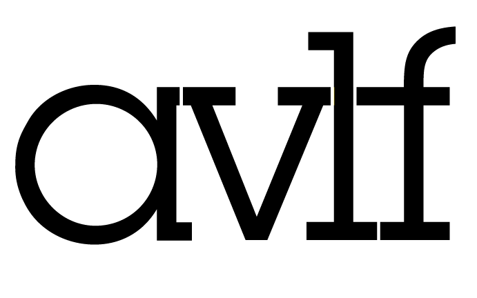 The letters "a", "v", "l", and "f" are shown in a bold, modern, sans-serif font with thick black lines on a white background. The characters are large and closely spaced.